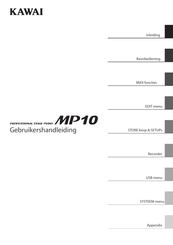 Kawai MP10 Gebruikershandleiding