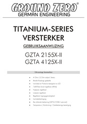 Ground Zero TITANIUM GZTA 2155X-II Gebruiksaanwijzing