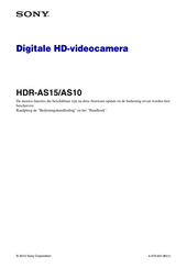 Sony HDR-AS10 Bedieningshandleiding