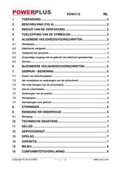 Powerplus POW4110 Gebruikershandleiding