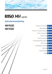 Riso MH9350 Gebruikershandleiding