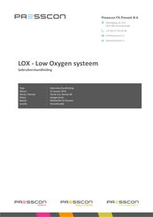 PRESSCON LOX systeem Gebruikershandleiding