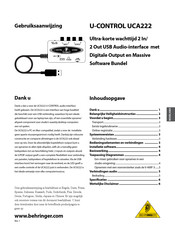 Behringer U-CONTROL UCA222 Gebruiksaanwijzing