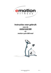 Emotion Fitness Motion cycle 600 med Instructies Voor Gebruik