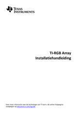 Texas Instruments TI-RGB Array Installatiehandleiding