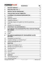 Powerplus POWDP4070 Gebruiksaanwijzing