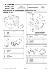 Honda 08L71-MJP-G50 Installatie-Instructie