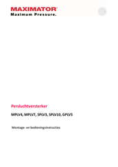 Maximator SPLV3 Bedieningsinstructies