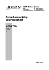 KERN and SOHN TEB200-1 Gebruiksaanwijzing