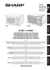 Sharp R-967 Gebruiksaanwijzing