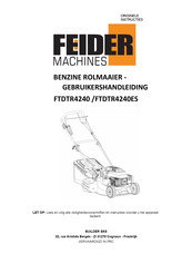 FEIDER Machines FTDTR4240ES Gebruikershandleiding