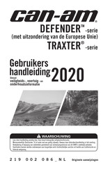 Can-Am Defender PRO HD8 2020 Gebruikershandleiding