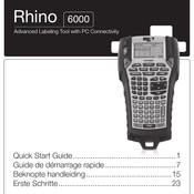 Dymo Rhino 6000 Handleiding