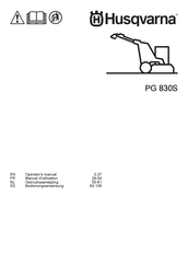 Husqvarna PG 830S Gebruiksaanwijzing