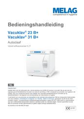 MELAG Vacuklav 31 B+ Bedieningshandleiding