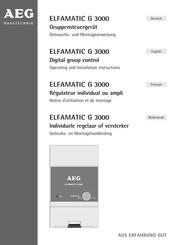 AEG ELFAMATIC G 3000 Gebruiks- En Montagehandleiding