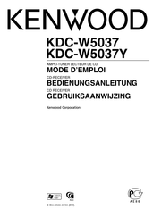 Kenwood KDC-W5037Y Gebruiksaanwijzing