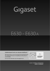 Gigaset E630 A GO Handleiding