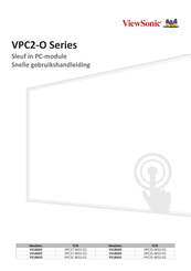 ViewSonic VPC25-W33-O1 Snelle Gebruikershandleiding