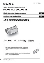 Sony HANDYCAM HDR-CX7E Bedieningshandleiding