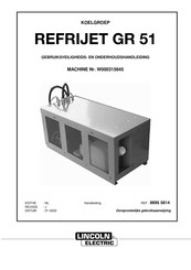 Lincoln Electric REFRIJET GR 51 Gebruiks- En Onderhoudshandleiding