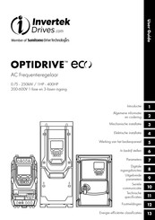 Sumitomo Drive Technologies Invertek Drives OPTIDRIVE ECO Gebruiksaanwijzing