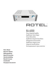 Rotel RA-6000 Gebruikershandleiding