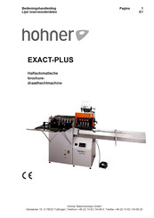 honner EXACT-PLUS Bedieningshandleiding