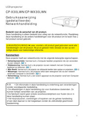 Hitachi CP-WX30LWN Gebruiksaanwijzing