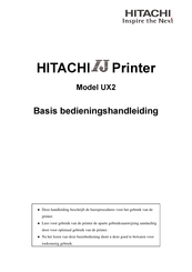 Hitachi UX2 Basis Gebruikershandleiding