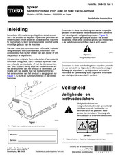 Toro Infield Pro 5040 Installatie-Instructies