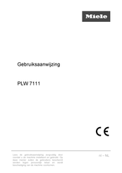 Miele PLW 7111 Gebruiksaanwijzing