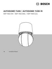 Bosch AUTODOME 7100i IR Installatiehandleiding