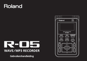 Roland R-05 Gebruikershandleiding