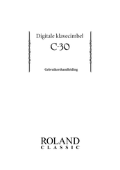 Roland classic C-30 Gebruikershandleiding