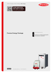 Fronius Energy Package Gebruiksaanwijzing