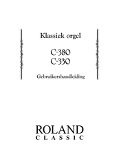 Roland classic C-380 Gebruikershandleiding