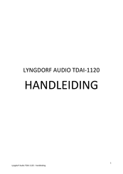 Lyngdorf Audio TDAI-1120 Handleiding