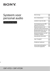 Sony CMT-X7CDB Gebruiksaanwijzing