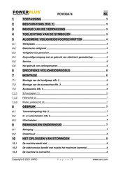 Powerplus POWX0474 Gebruiksaanwijzing