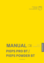 PIEPS PRO BT Handleiding