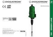 dosatron D9 Green Line Gebruiksaanwijzing