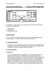 Proteus MTM-6800 HRC Handleiding