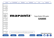 Marantz SA8005 Gebruiksaanwijzing