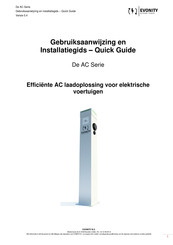 EVONITY AC Series Gebruiksaanwijzing En Installatie-Instructies