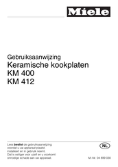 Miele KM 412 Gebruiksaanwijzing