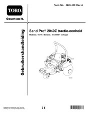 Toro Sand Pro 2040Z Gebruikershandleiding