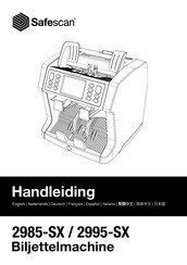 Safescan 2985-SX Handleiding