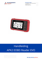 AA-Equipment APK2 EOBD Reader MOT Handleiding