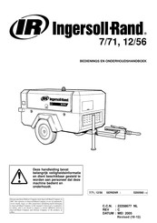 Ingersoll Rand 7/71 Bedienings- En Onderhoudshandleiding